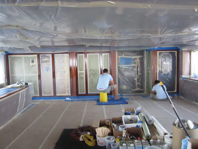 yacht refit job by Newmil Marine